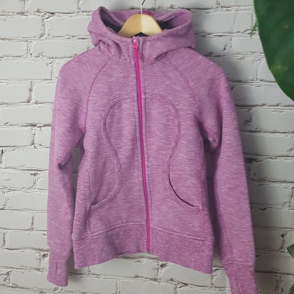 Lululemon Space Dye Heathered Pink Scuba Hoodie